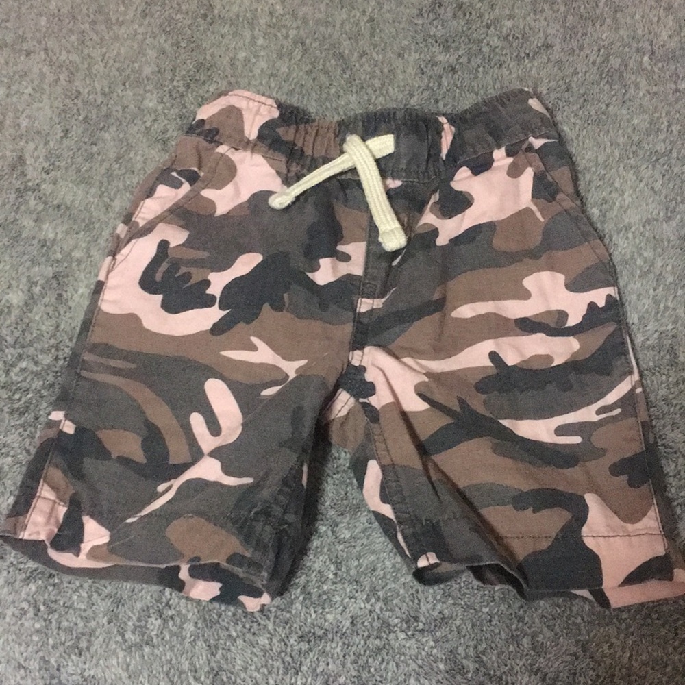 Pink & Grey boys army fatigue shorts